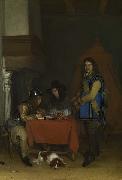Adriaan de Lelie An Officer dictating a Letter oil painting on canvas